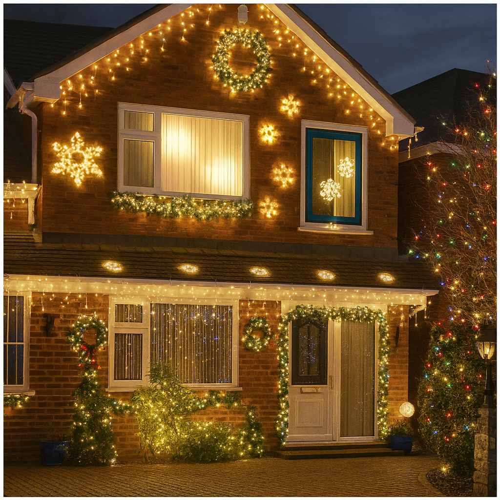 Guirlande de noël 2,7m avec LED – vigne rotin artificielle décoration maison & sapin