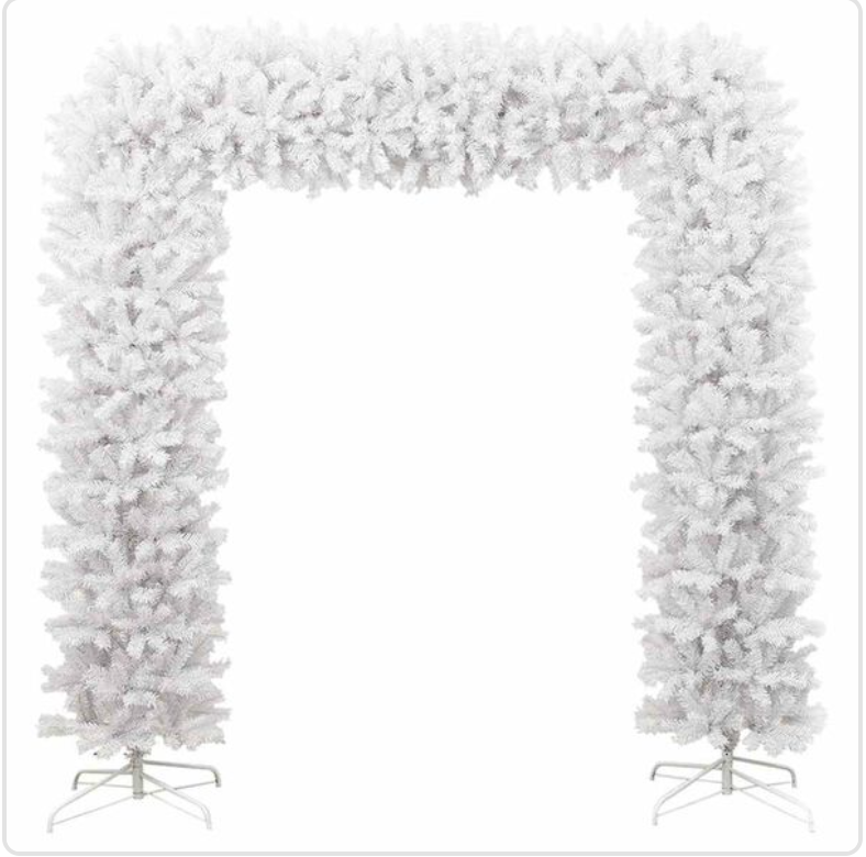 Arche de sapin de noël artificiel – PVC avec support en acier – 240/270 cm