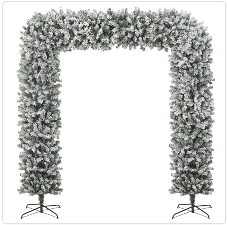 Arche de sapin de noël artificiel – PVC avec support en acier – 240/270 cm