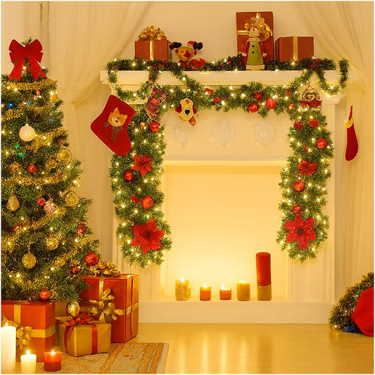 Guirlande Noël 2,7 m avec LED – Décoration Maison