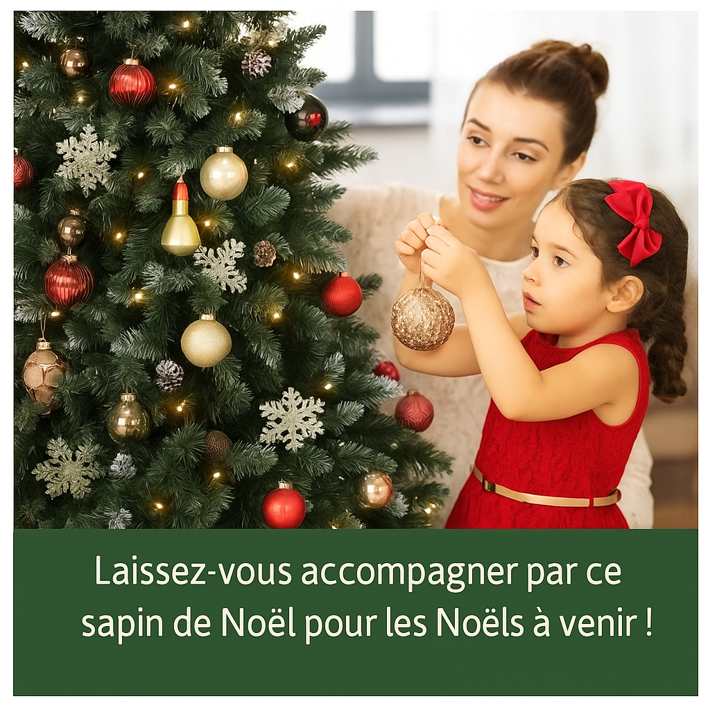 Sapin Enneigé avec Pommes de Pin 180/270 cm