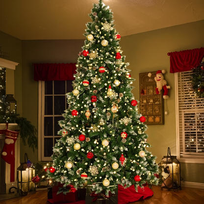 Sapin Enneigé avec Pommes de Pin 180/270 cm