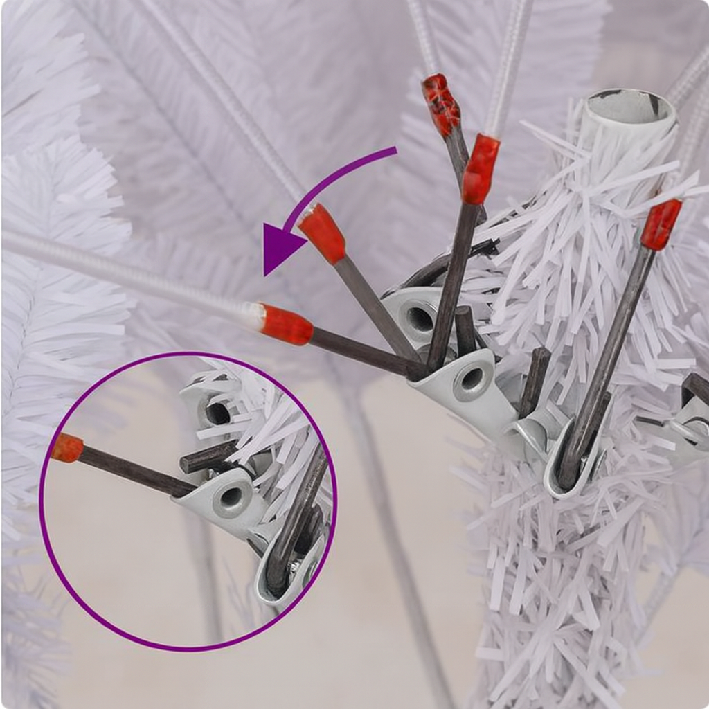 Sapin de noël artificiel articulé avec support métal – plusieurs tailles et coloris