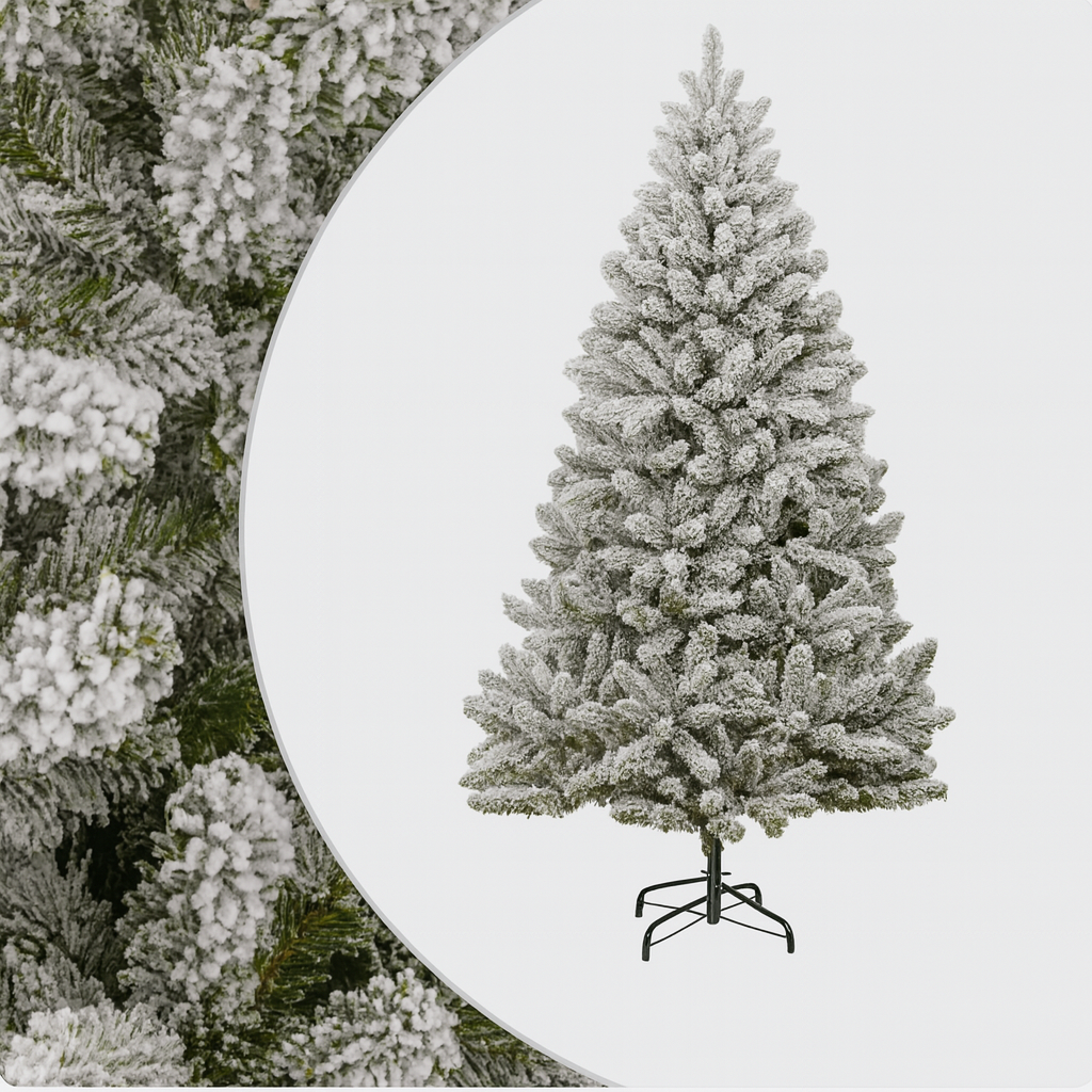 Sapin de noël artificiel articulé avec support métal – plusieurs tailles et coloris