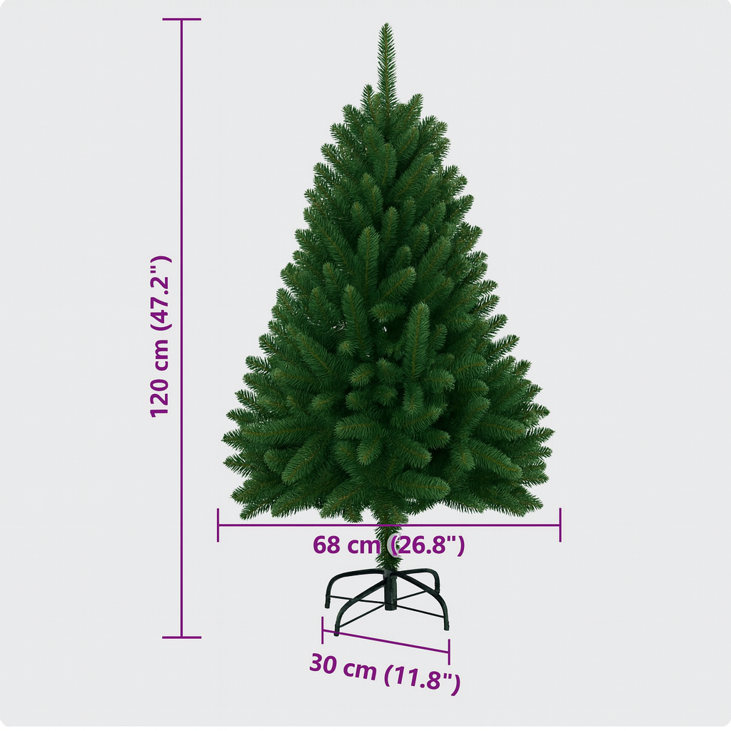 Sapin de noël artificiel articulé avec support métal – plusieurs tailles et coloris