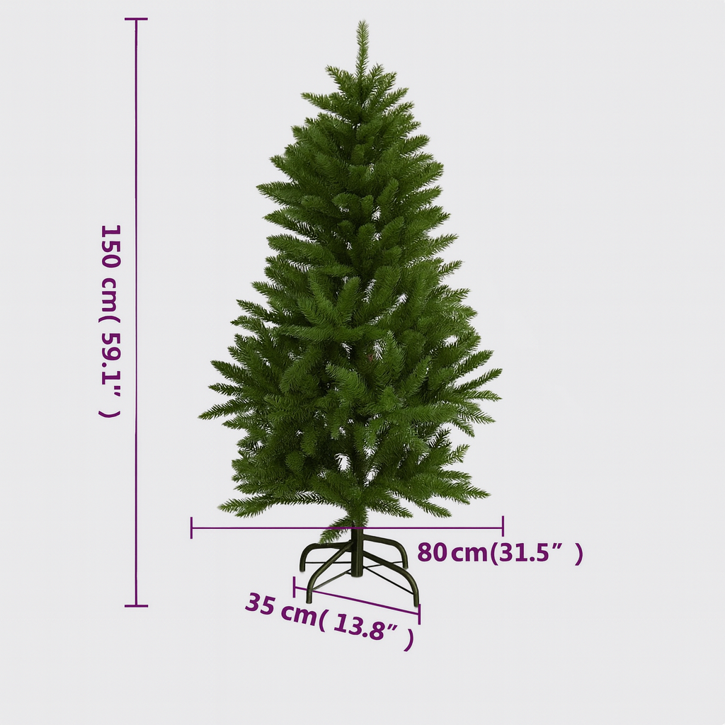 Sapin de noël artificiel articulé avec support métal – plusieurs tailles et coloris
