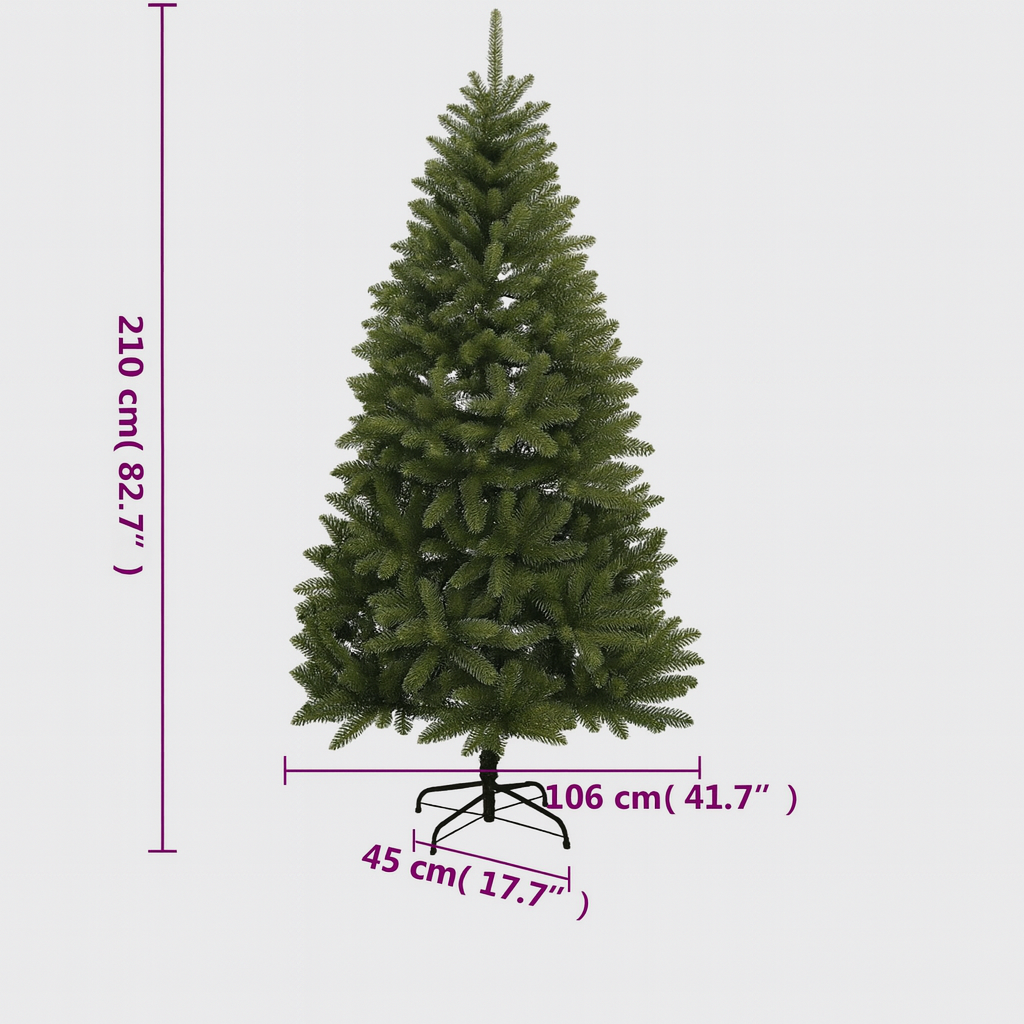 Sapin de noël artificiel articulé avec support métal – plusieurs tailles et coloris