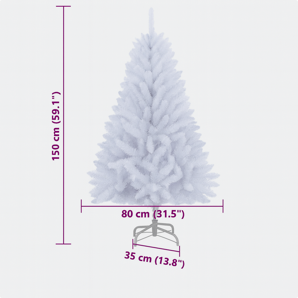 Sapin de noël artificiel articulé avec support métal – plusieurs tailles et coloris