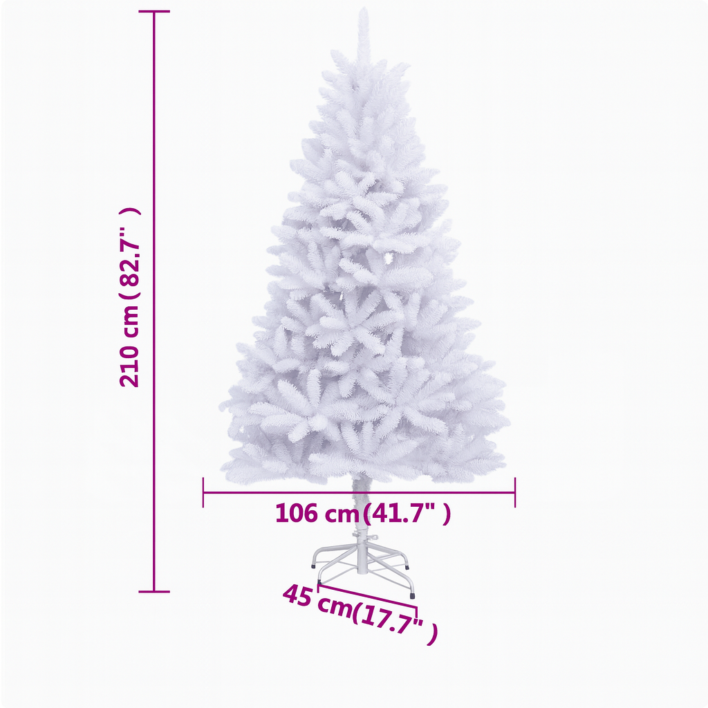 Sapin de noël artificiel articulé avec support métal – plusieurs tailles et coloris