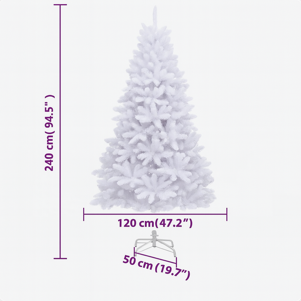 Sapin de noël artificiel articulé avec support métal – plusieurs tailles et coloris