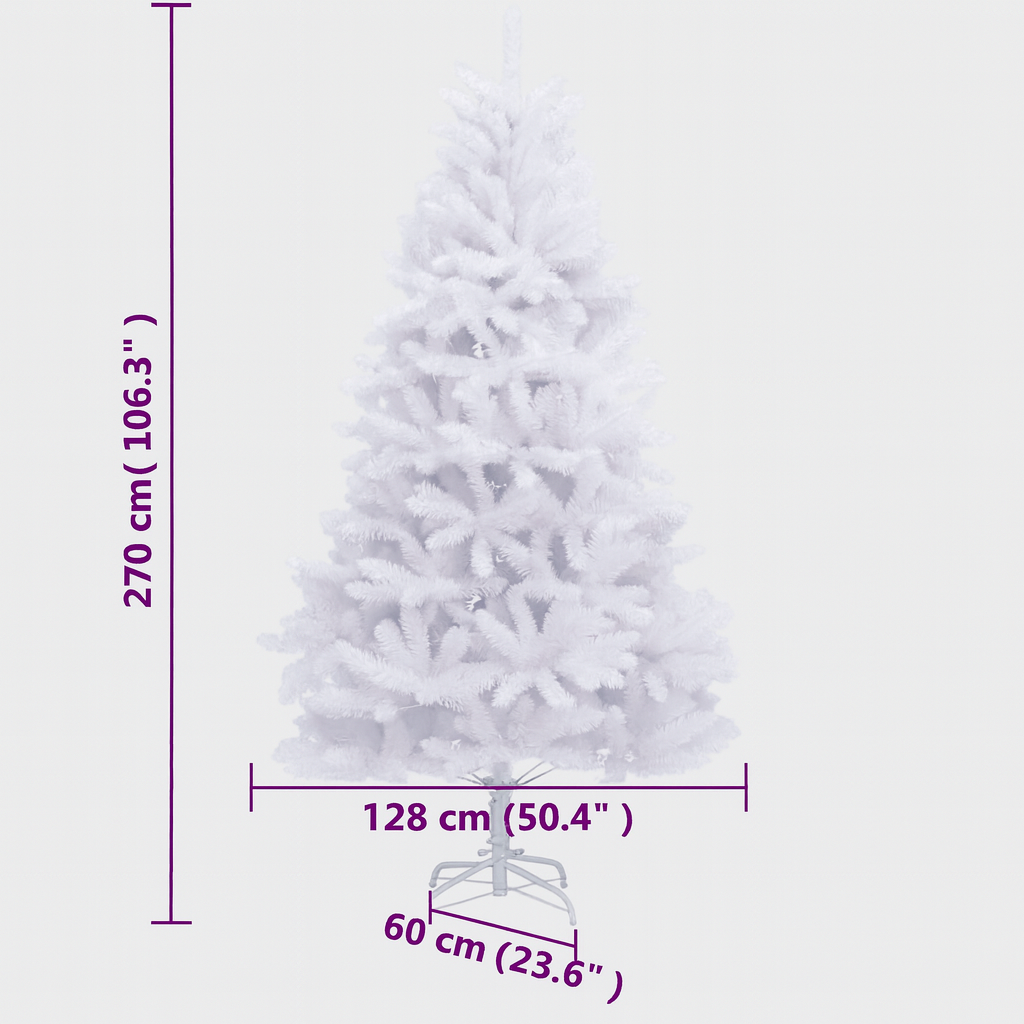 Sapin de noël artificiel articulé avec support métal – plusieurs tailles et coloris