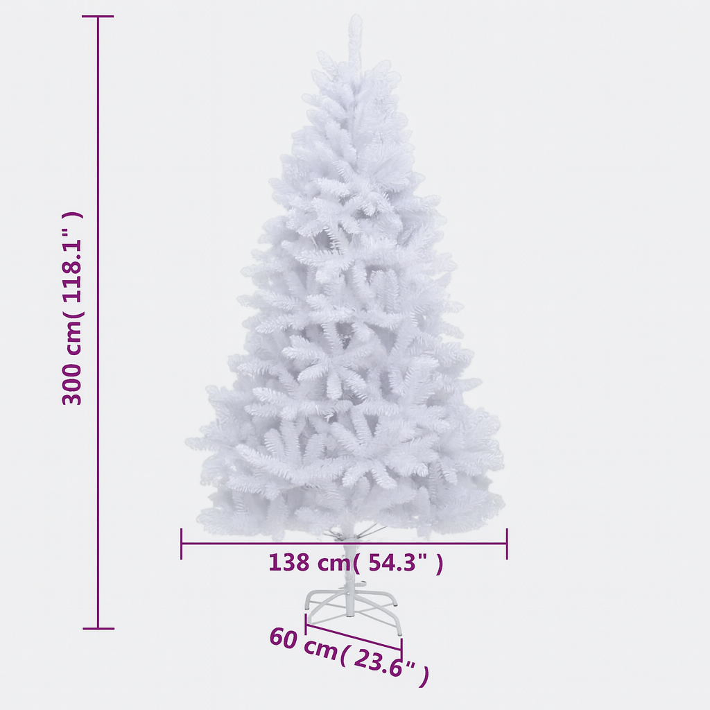 Sapin de noël artificiel articulé avec support métal – plusieurs tailles et coloris