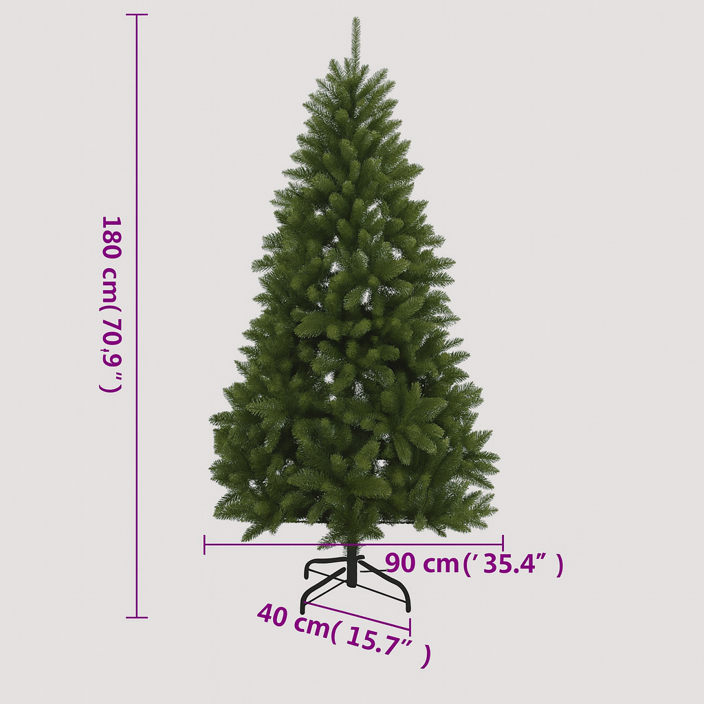 Sapin de noël artificiel articulé avec support métal – plusieurs tailles et coloris