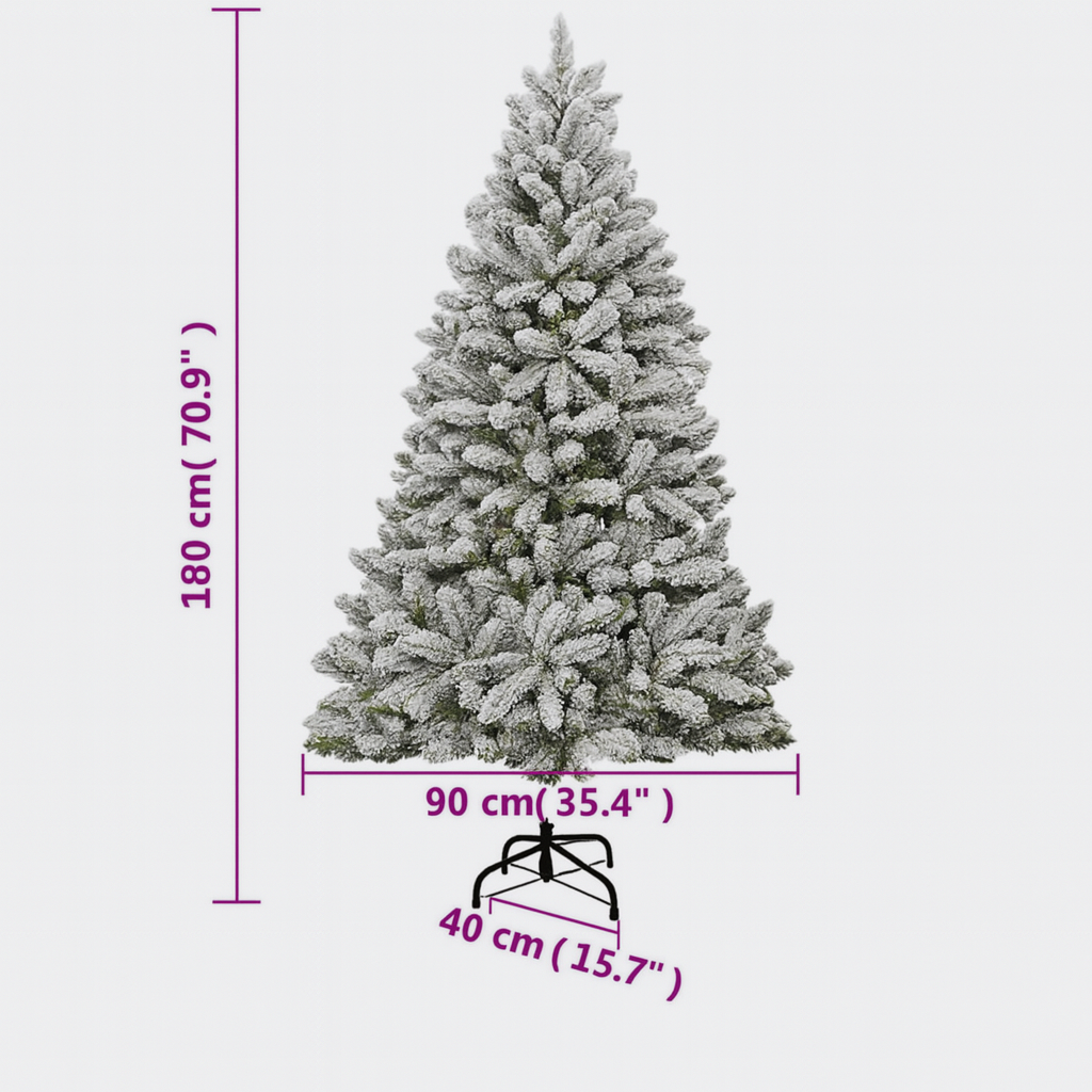Sapin de noël artificiel articulé avec support métal – plusieurs tailles et coloris