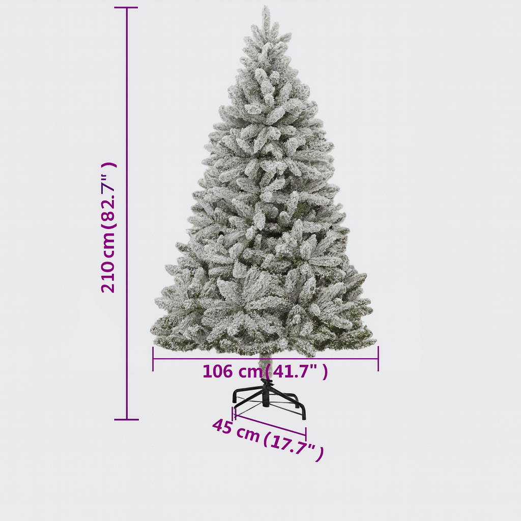 Sapin de noël artificiel articulé avec support métal – plusieurs tailles et coloris