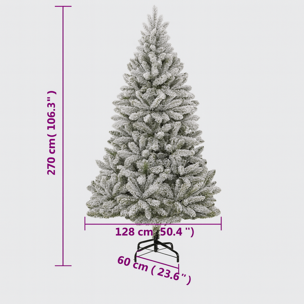 Sapin de noël artificiel articulé avec support métal – plusieurs tailles et coloris