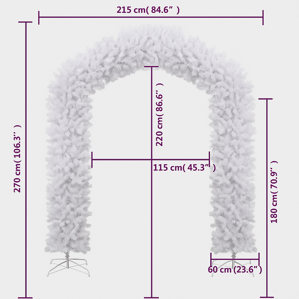 Arche de Sapin Artificiel 240/270 cm avec Support