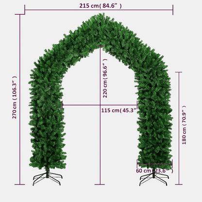 Arche de Sapin Artificiel 240/270 cm avec Support