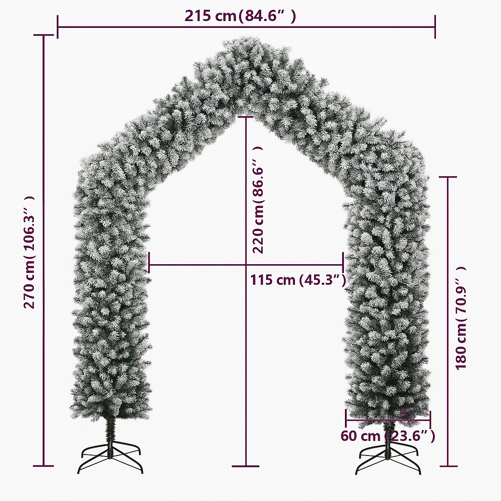 Arche de Sapin Artificiel 240/270 cm avec Support