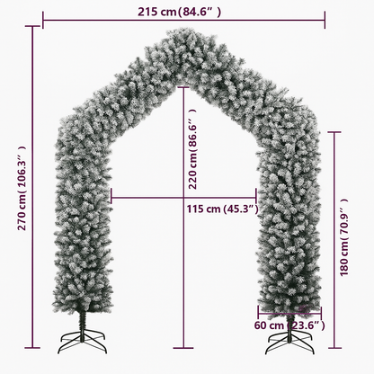 Arche de Sapin Artificiel 240/270 cm avec Support