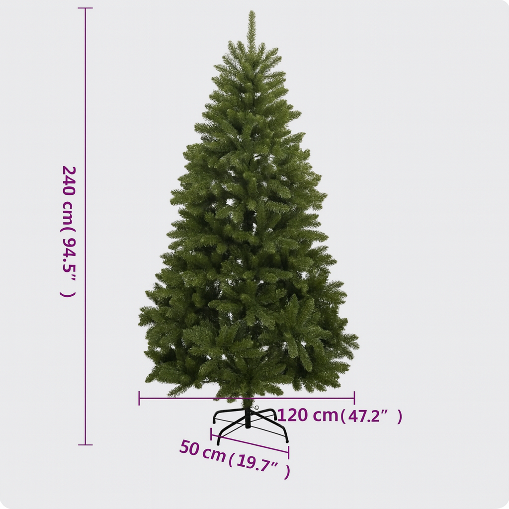 Sapin de noël artificiel articulé avec support métal – plusieurs tailles et coloris
