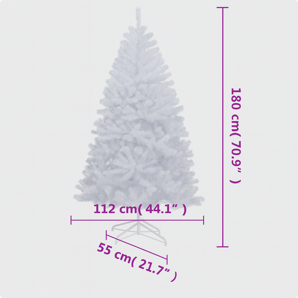 Sapin de noël artificiel articulé avec support métal – plusieurs tailles et coloris