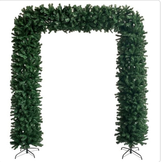 Arche de sapin de noël artificiel – PVC avec support en acier – 240/270 cm