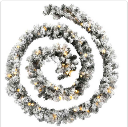 Guirlande Noël Verte 5/10/20 m LED USB Neige & Boules