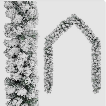 Guirlande Noël Verte 5/10/20 m LED USB Neige & Boules