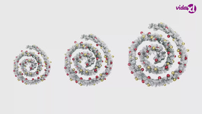 Guirlande Noël Verte 5/10/20 m LED USB Neige & Boules