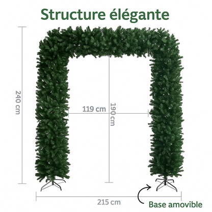Arche de Sapin Artificiel 240/270 cm avec Support